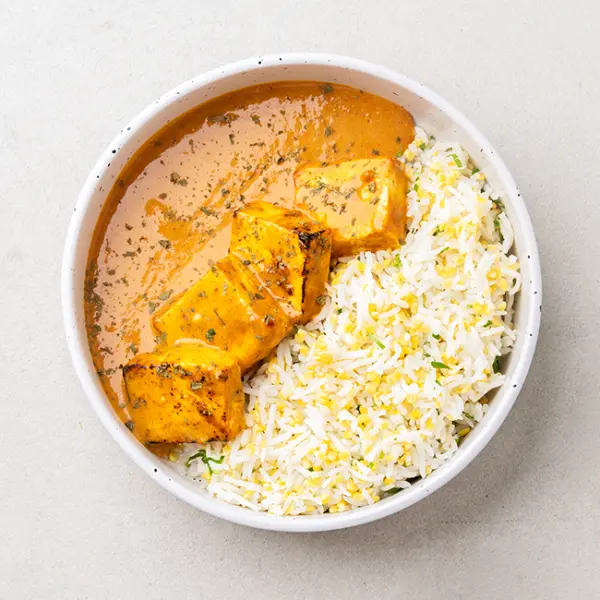 Methi Paneer Tikka  Masala With Lentil Cilantro Rice
